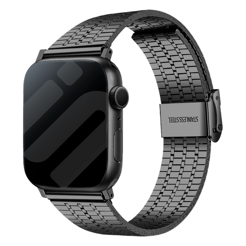 Bracelet Apple Watch acier inoxydable (noir)