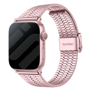 Bracelet Apple Watch acier inoxydable (rose)