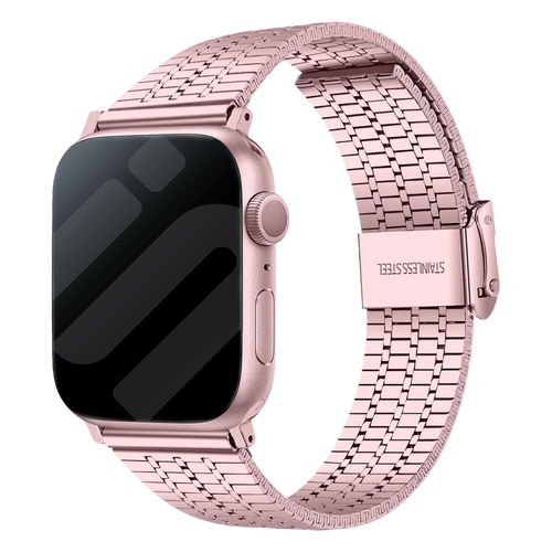 Bracelet Apple Watch acier inoxydable (rose)