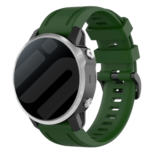 Bracelet silicone Garmin Fenix 9 - 43mm (vert militaire)