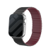 Bracelet silicone magnétique Apple Watch (noir/rouge)