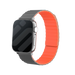 Bracelet silicone magnétique Apple Watch (gris/orange)