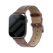 Bracelet cuir motif crocodile Apple Watch 38/40/41/42mm (brun)