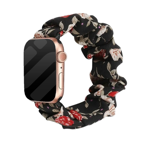 Bracelet chouchou Apple Watch (fleurs)