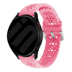 Amazfit Active Patterned Silicone Strap (Bright Pink)