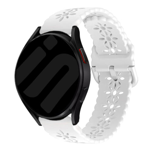Bracelet de silicone avec relief Amazfit Bip U (Pro) (blanc)