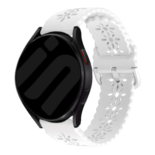 Bracelet de silicone avec relief Coros Pace 2 (blanc)