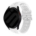 Bracelet silicone avec motif Samsung Galaxy Watch FE (blanc)