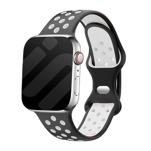 Bracelet Apple Watch sport (noir/blanc)
