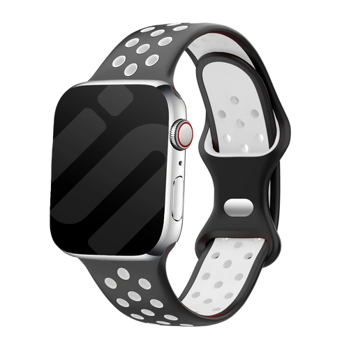 Bracelet Apple Watch sport (noir/blanc)