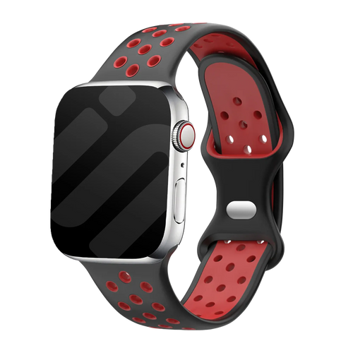 Bracelet Apple Watch sport (noir/rouge)