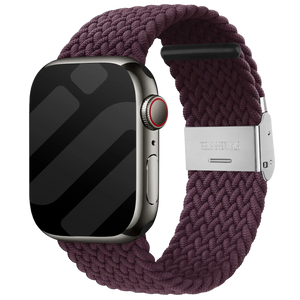 Bracelet tressé Apple Watch (cerise noire)