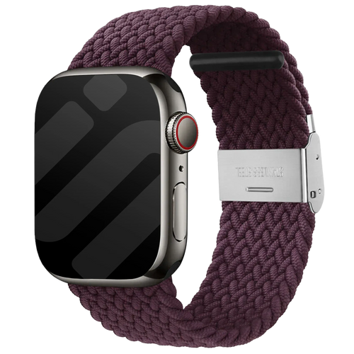 Bracelet tressé Apple Watch (cerise noire)