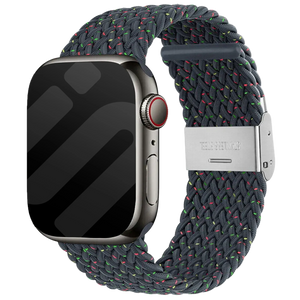 Bracelet tressé Apple Watch (bleu-gris mélanger)