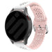 Samsung Galaxy Watch 7 - 40mm Patterned Silicone Strap (White/Pink)