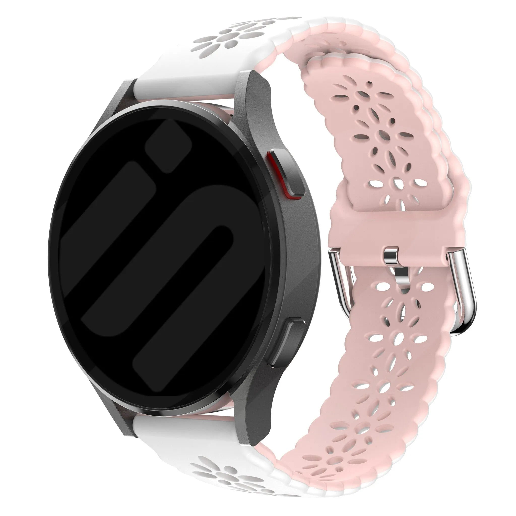 Bracelet de silicone avec relief Amazfit GTR Mini (blanc/rose)