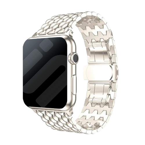 Bracelet acier dragon Apple Watch (lumière stellaire)