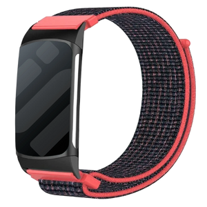 Bracelet nylon Fitbit Charge 5 (rouge/noir)