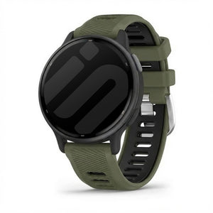 Silicone Buckled Sport Strap, on a watch, 3/4 front view