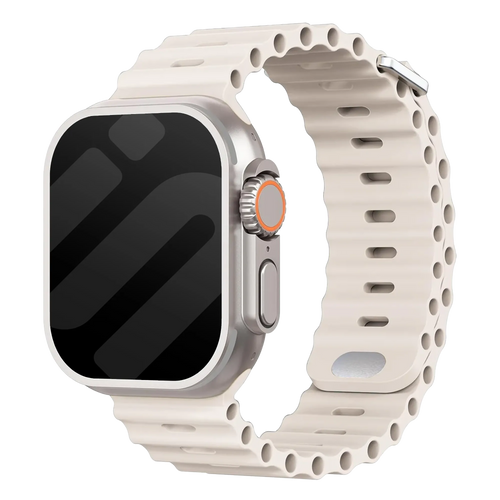 Bracelet Ocean Apple Watch avec fermeture à pression (lumière stellaire)