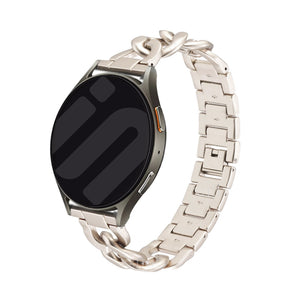 Bracelet chaîne acier Samsung Galaxy Watch 5 - 44mm (lumière stellaire)