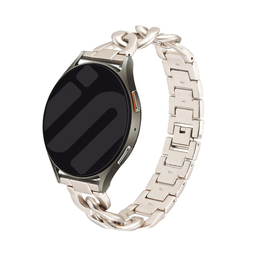 Bracelet chaîne acier Samsung Galaxy Watch 5 - 44mm (lumière stellaire)