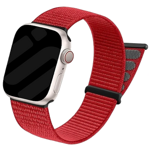 Bracelet nylon loop Apple Watch (rouge)