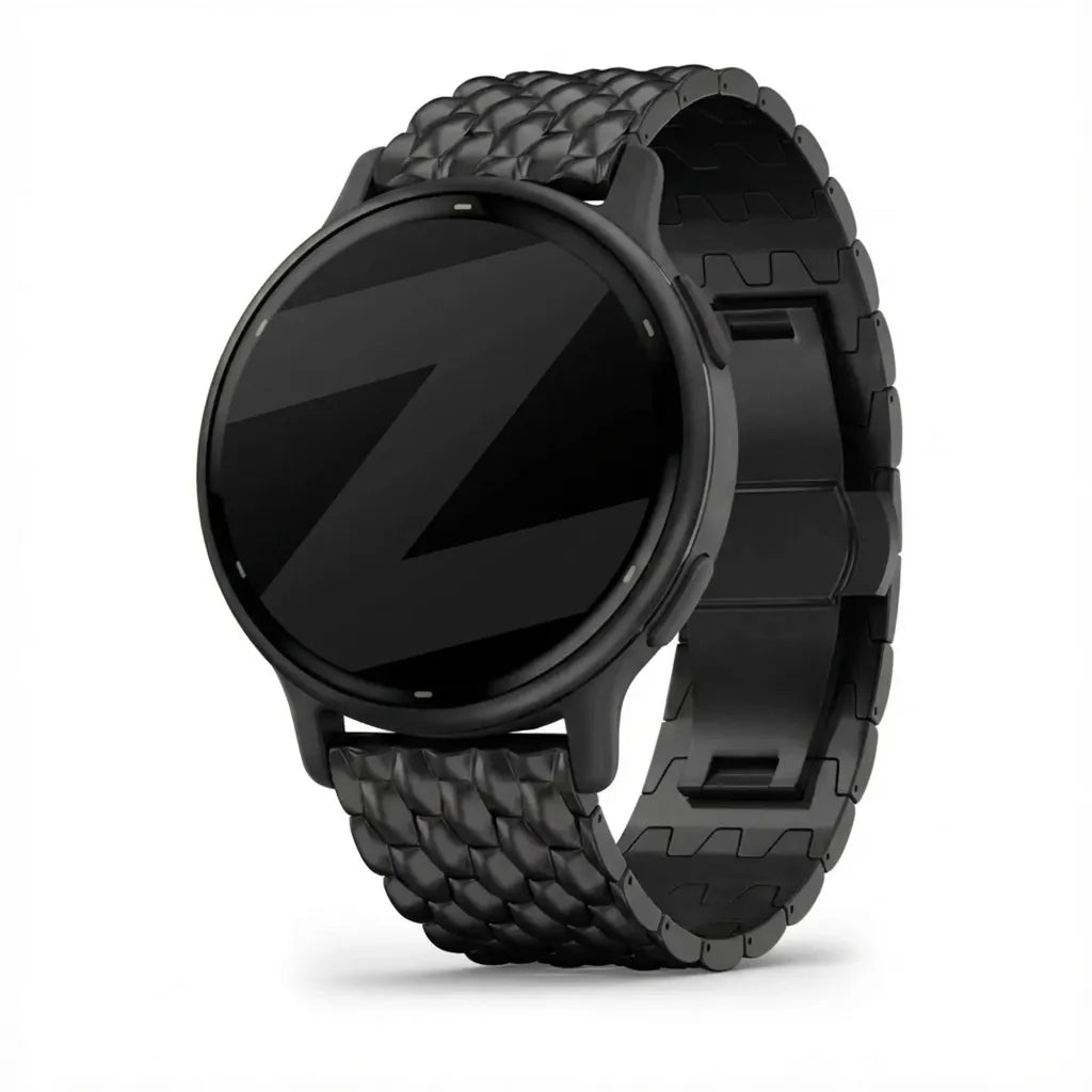 Bandz Bracelet acier 'Dragon' Garmin Vivoactive 5 (noir)