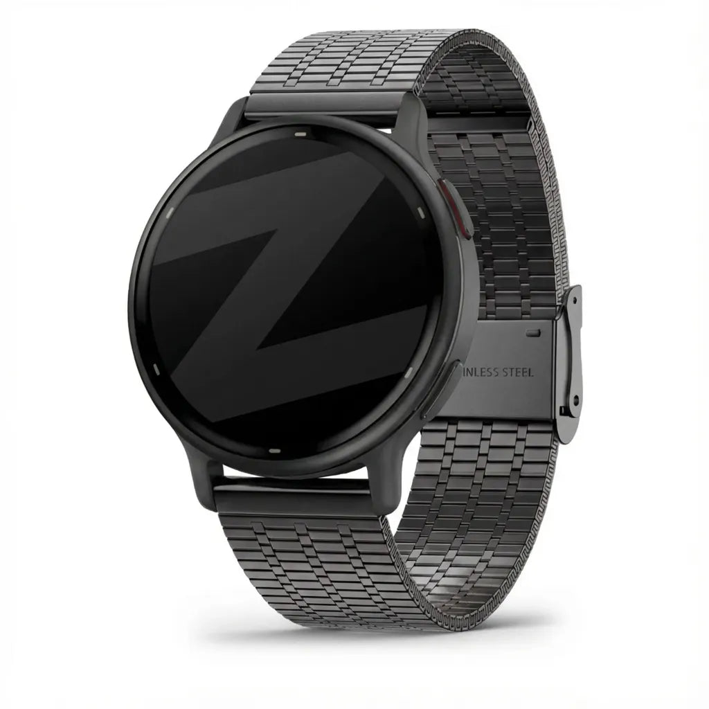 Bandz Bracelet acier réglable Garmin Vivoactive 5 (noir)