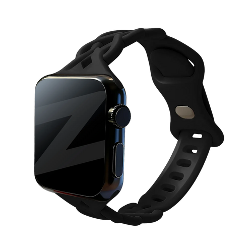 Bandz Apple Watch Silicone Strap 'Braided' (Black)