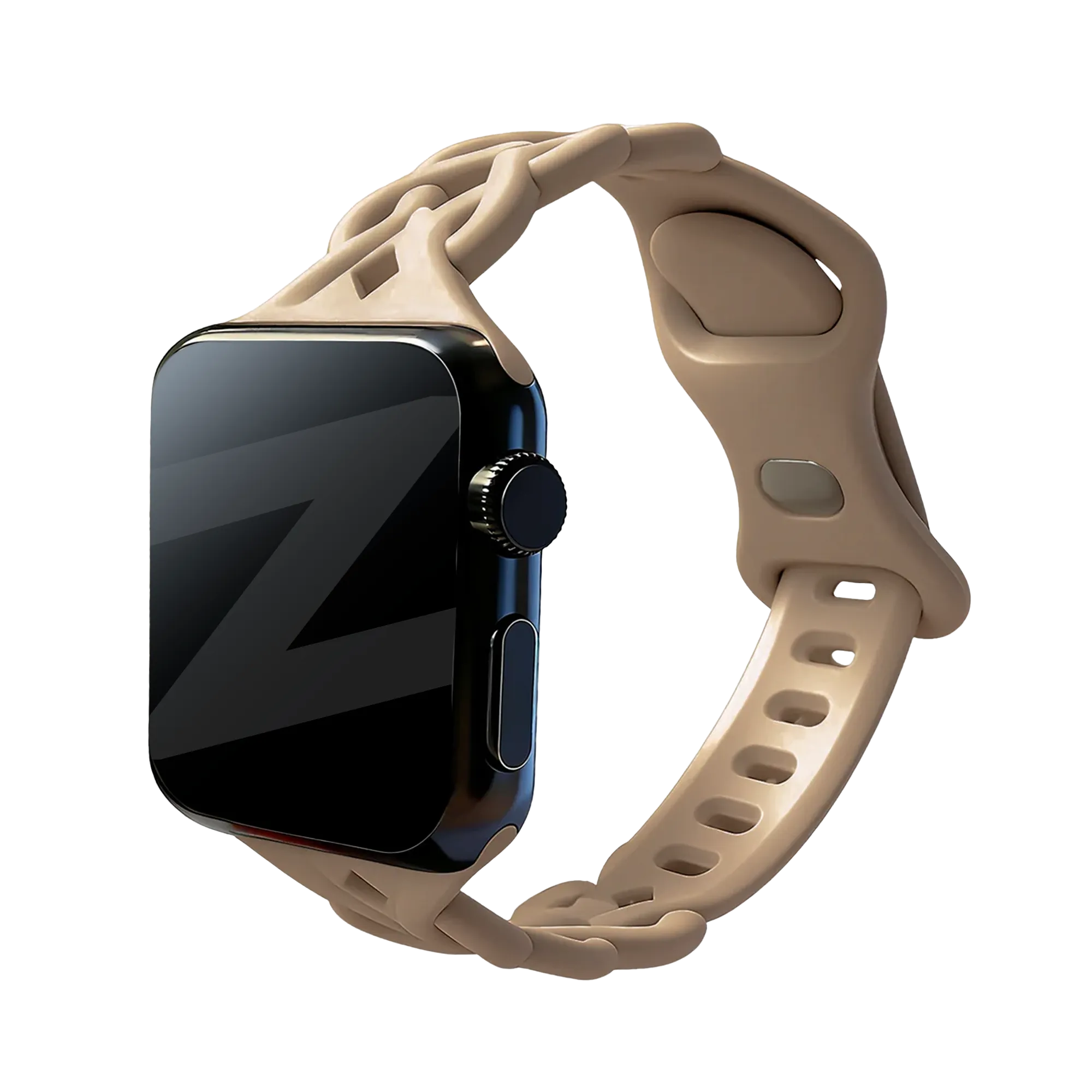 Bandz Bracelet silicone tissé Apple Watch (beige)