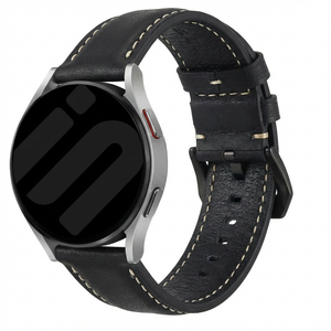 Bracelet cuir authentique universel 24mm (noir)