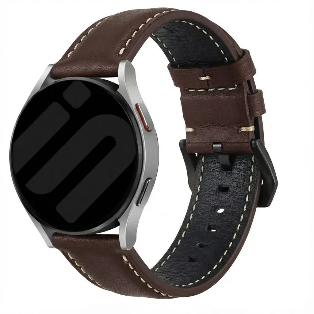 Bracelet cuir Garmin Venu X1 (café)