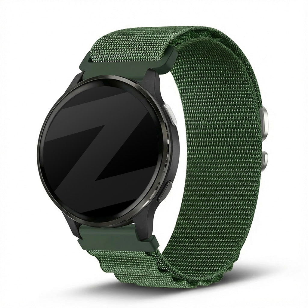 Bandz Bracelet nylon Alpine Garmin Vivoactive 5 (verte)