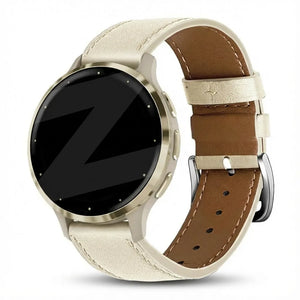 Bandz Bracelet cuir 'Deluxe' Garmin Venu 3s (beige)