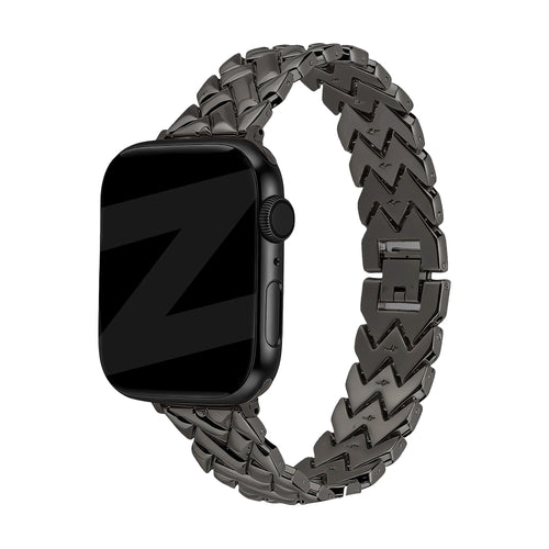 Bandz Apple Watch Metal Strap 'V-Type' (Black)