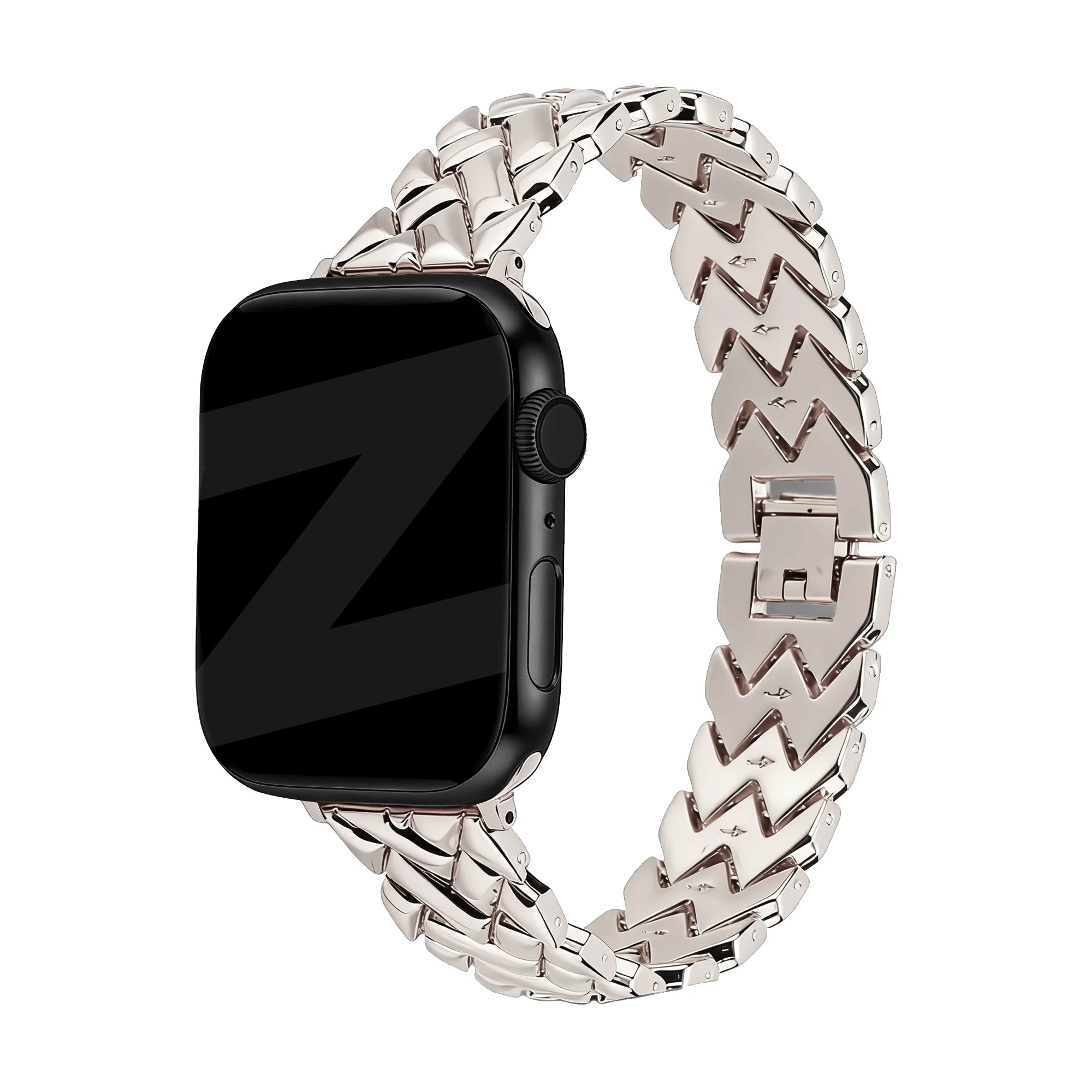 Bandz Bracelet metal 'V-Type' Apple Watch (lumière stellaire)
