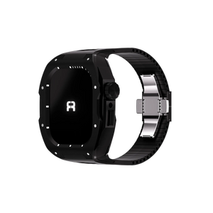 Reqior Apple Watch 45mm Case with Rubber Strap (Black)