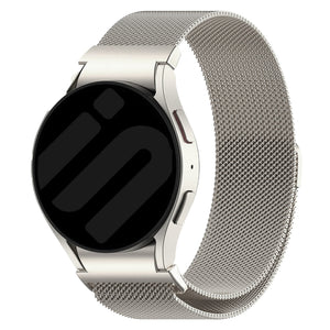 Samsung Galaxy Watch 7 - 40mm 'One Push' Milanese Strap (Champagne)