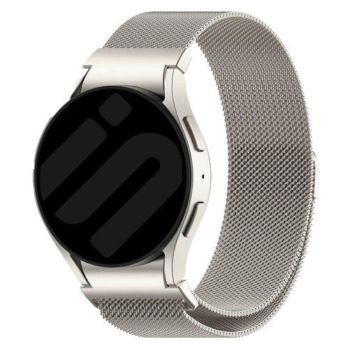 Samsung Galaxy Watch 7 - 40mm 'One Push' Milanese Strap (Champagne)