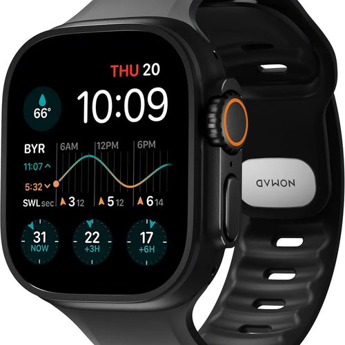 Nomad Bracelet silicone Tempo Apple Watch (noir)