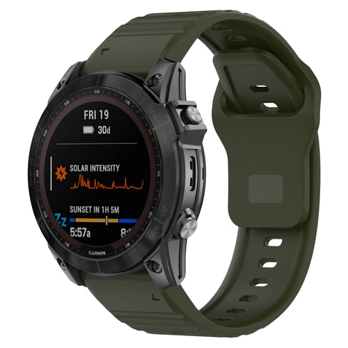 Bracelet silicone Outdoor Garmin MARQ (vert militaire)