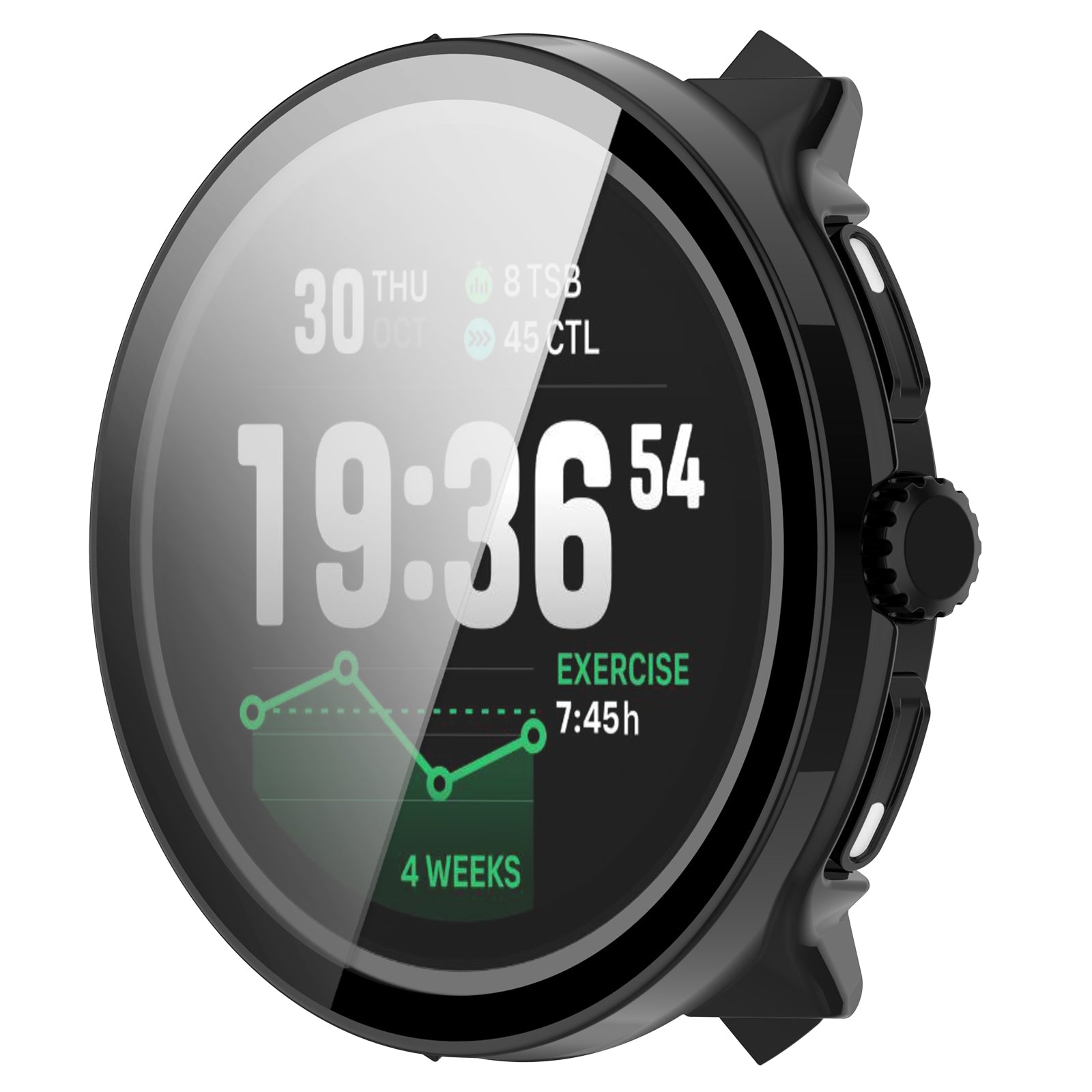 Coque avec verre PC Suunto Race 2 (noir)