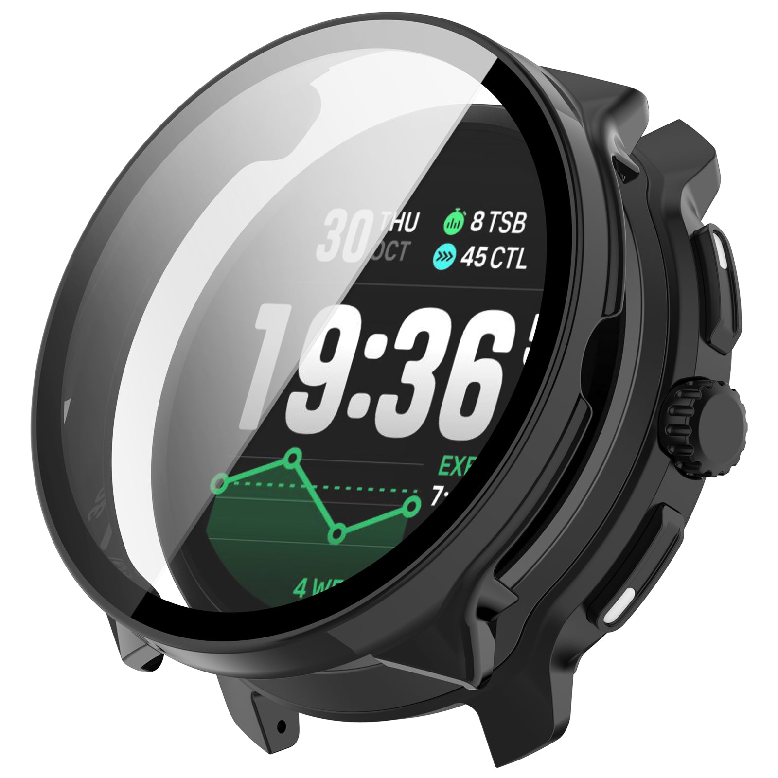 Coque avec verre PC Suunto Race 2 (noir)