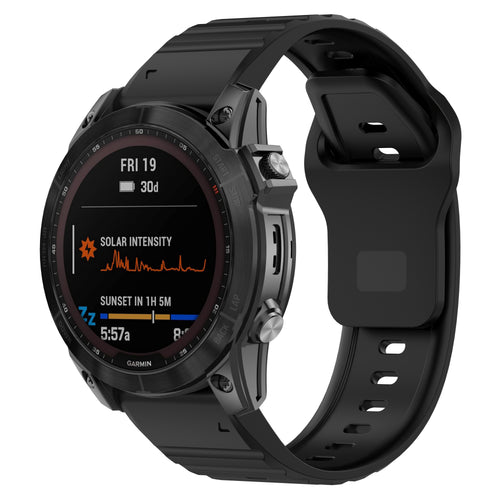 Bracelet silicone outdoor Garmin Tactix 8 - 51mm (noir)