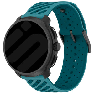 Bracelet silicone à rayures Coros Apex 4 - 42mm (bleu)