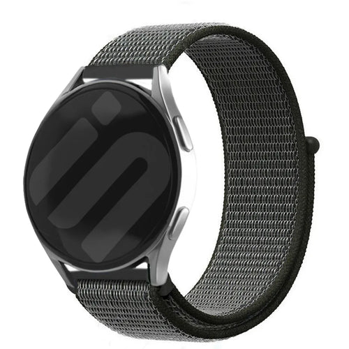 Nylon Strap, green, on a watch, 3/4 front view