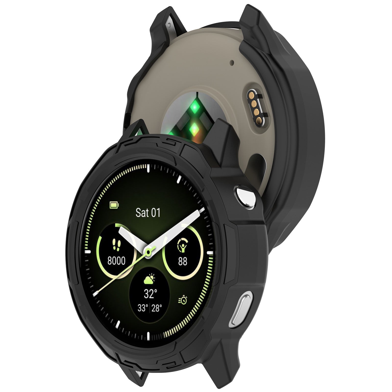 Coque TPU résistante Garmin Venu 4 - 45mm (noir)