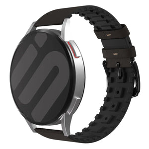 Bracelet cuir et silicone Amazfit Bip U (Pro) (marron)