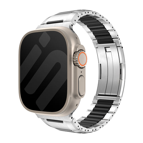 Apple Watch Steel Hybrid Strap (Titanium/Black)